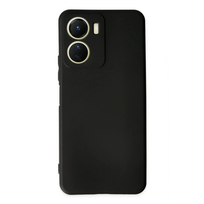 Vivo Y16 Uyumlu Kılıf First Silikon - Siyah