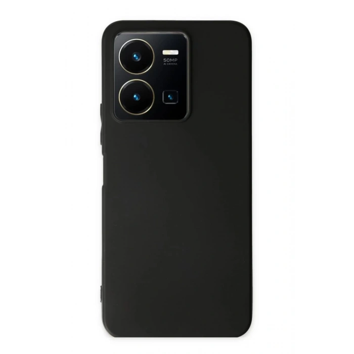 Vivo Y35 Uyumlu Kılıf First Silikon - Siyah