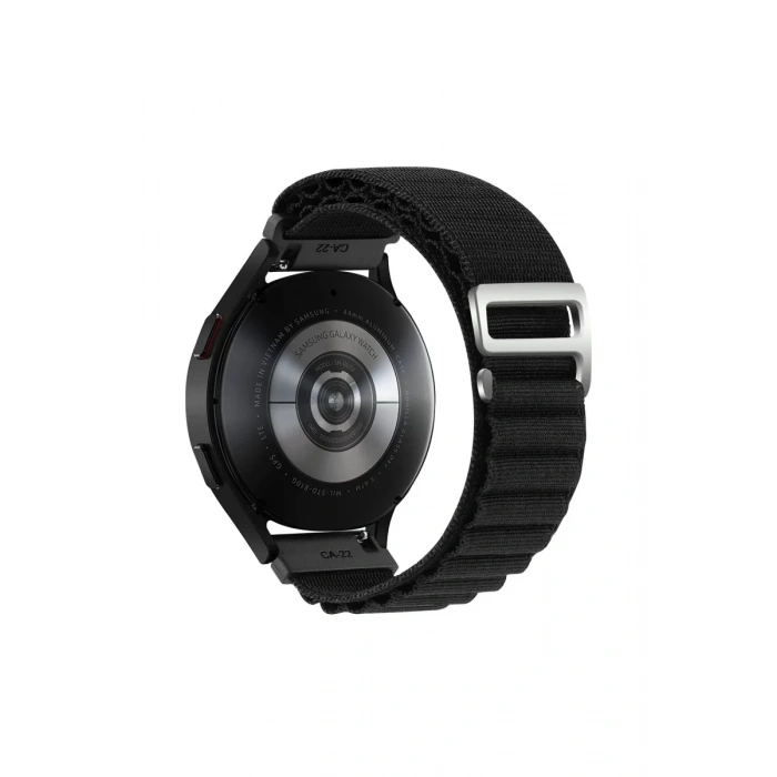 Watch 20mm Uyumlu KR410 Kumaş Kordon - Siyah