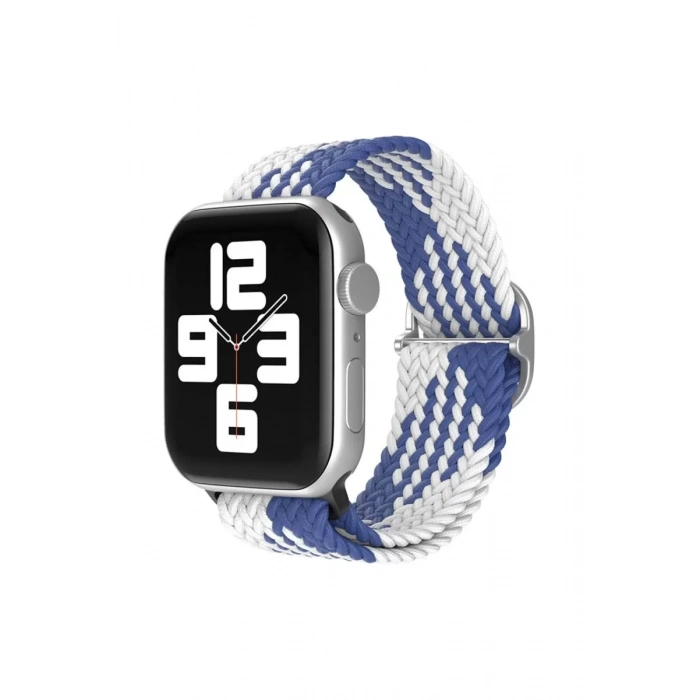 Watch 20mm Uyumlu Star Kordon - Mavi-Beyaz