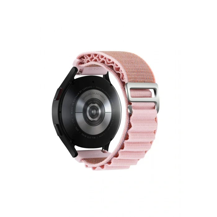 Watch 22mm Uyumlu KR410 Kumaş Kordon - Pembe