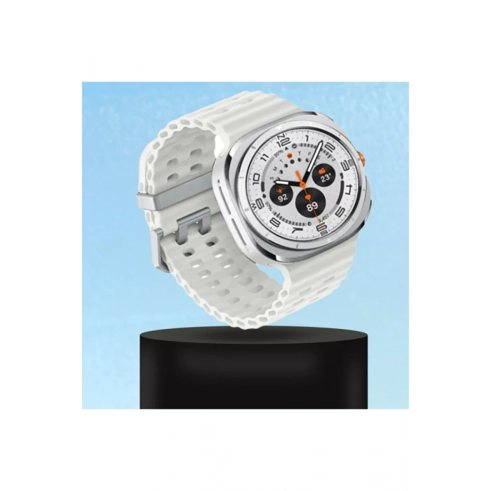 Watch 7 Ultra KR417 Rug Silikon Kordon - Siyah