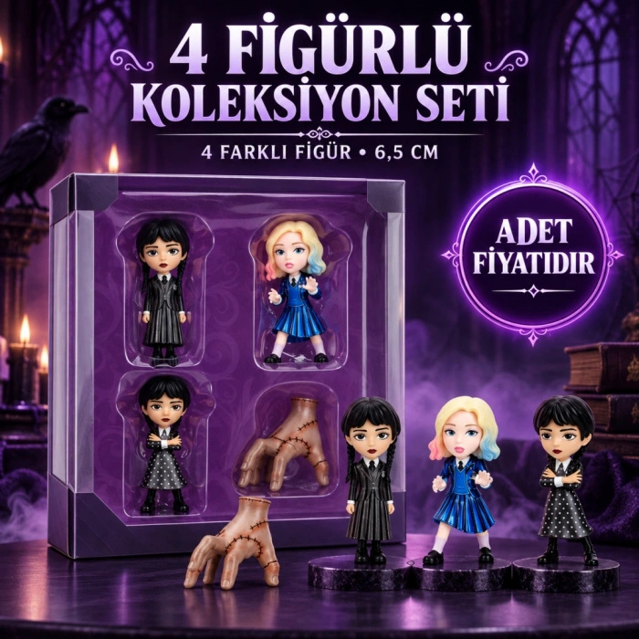 Wednesday Televizyon Dizisi 4 Figürlü Set (adet fiyatıdır)