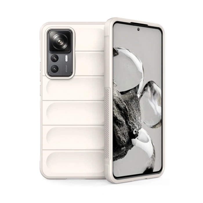 Xiaomi Mi 12T Pro Uyumlu Kılıf Optimum Silikon - Krem