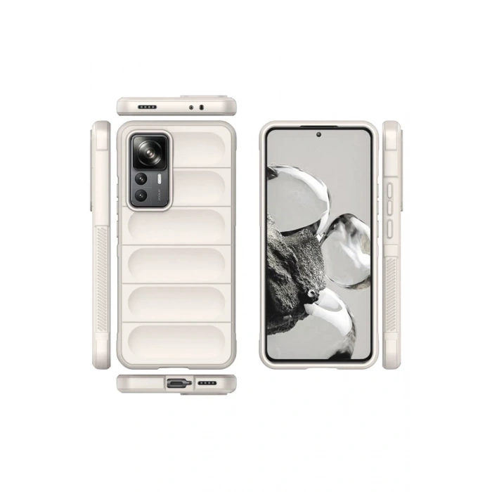 Xiaomi Mi 12T Pro Uyumlu Kılıf Optimum Silikon - Krem