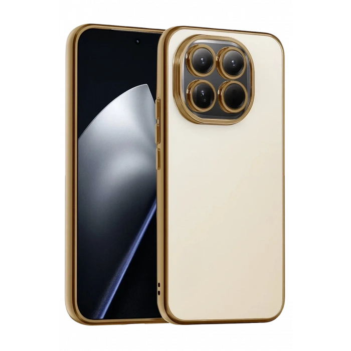 Xiaomi Mi 15 Uyumlu Lensli Silikon - Gold