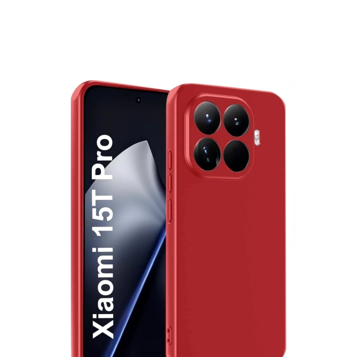 Xiaomi Mi 15T Pro Uyumlu First Silikon - Kırmızı