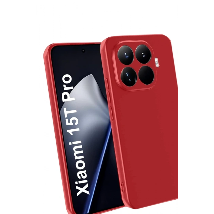 Xiaomi Mi 15T Pro Uyumlu First Silikon - Kırmızı