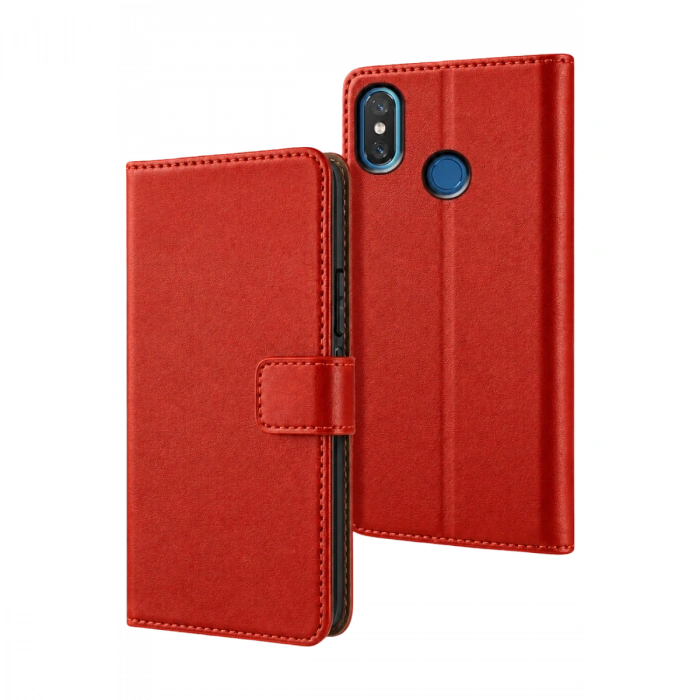 Xiaomi Mi 8 Trend S Plus Kapaklı Kılıf - Kırmızı