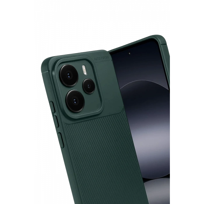 Xiaomi Note 14 5G Auto Focus Karbon Kapak - Koyu Yeşil
