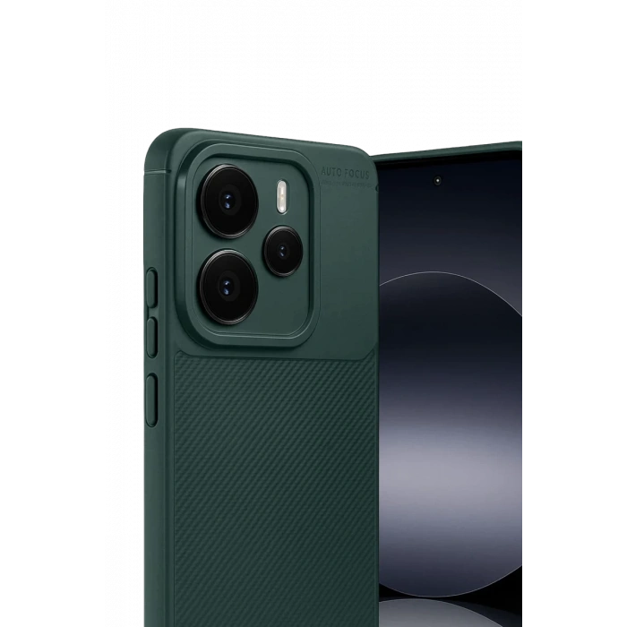 Xiaomi Note 14 5G Auto Focus Karbon Kapak - Koyu Yeşil