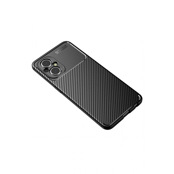 Xiaomi Poco M5 Uyumlu Kılıf Auto Focus Karbon Kapak - Siyah