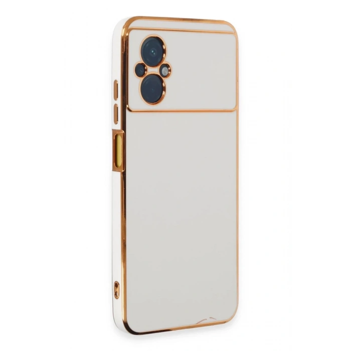 Xiaomi Poco M5 Uyumlu Kılıf Volet Silikon - Beyaz