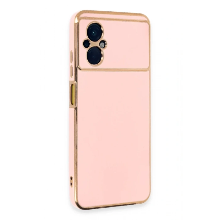 Xiaomi Poco M5 Uyumlu Kılıf Volet Silikon - Pembe