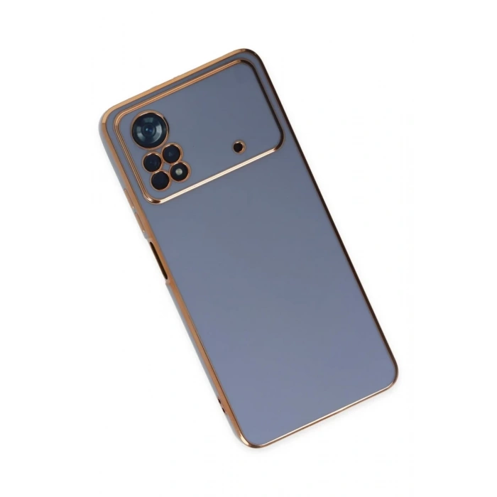 Xiaomi Poco X4 Pro 5G Uyumlu Kılıf Volet Silikon - Mavi