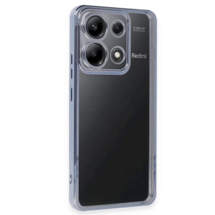 Xiaomi Poco X6 Uyumlu Kılıf Lensli Silikon - Açık Mavi