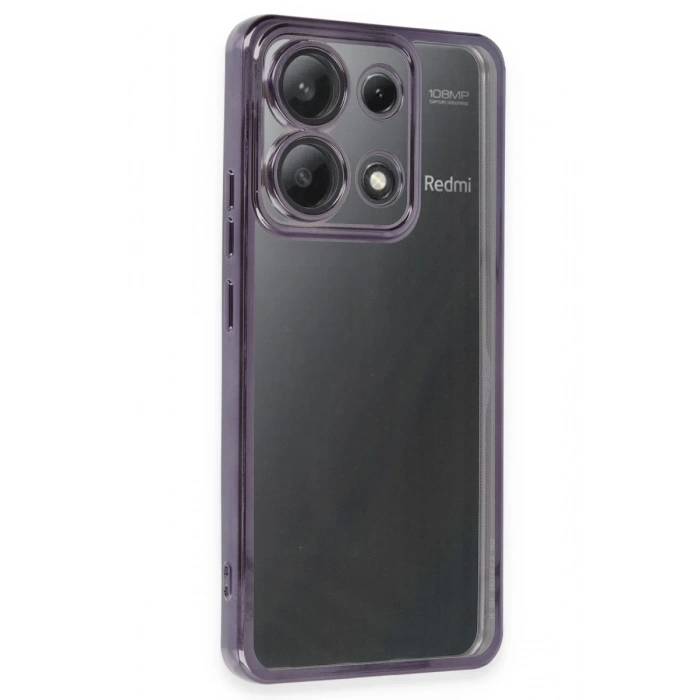 Xiaomi Poco X6 Uyumlu Kılıf Lensli Silikon - Mor