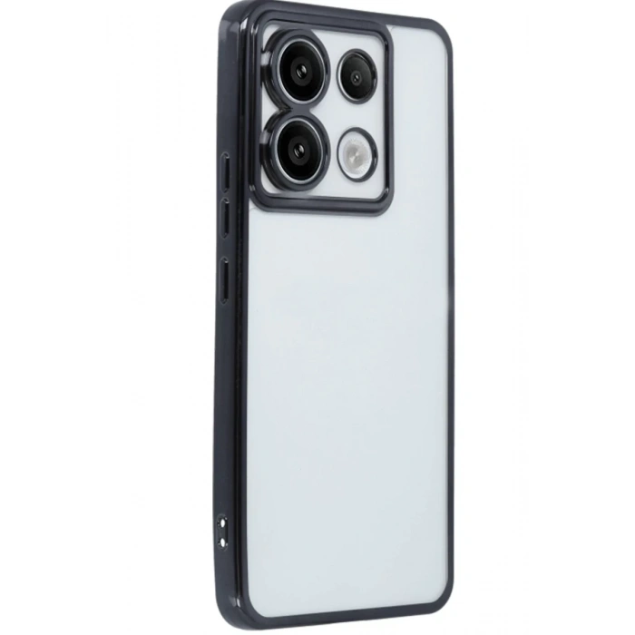 Xiaomi Poco X6 Uyumlu Kılıf Lensli Silikon - Siyah