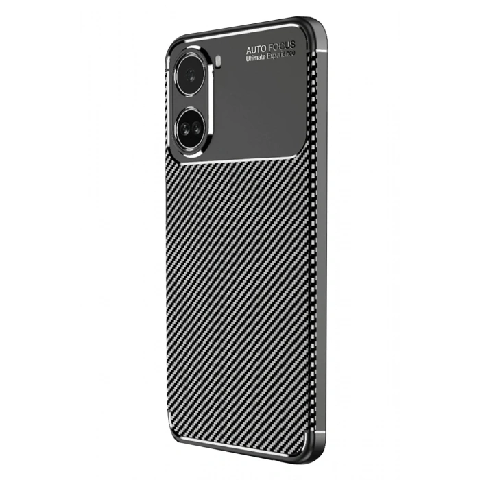 Xiaomi Poco X7 Pro Uyumlu Kılıf Auto Focus Karbon Kapak - Siyah