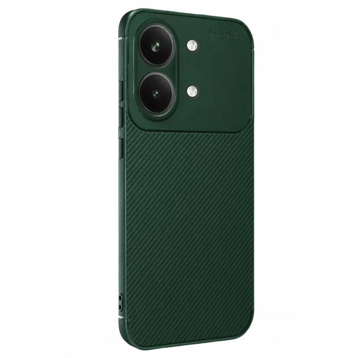 Xiaomi Poco X8 Pro Max Auto Focus Karbon Kapak - Koyu Yeşil