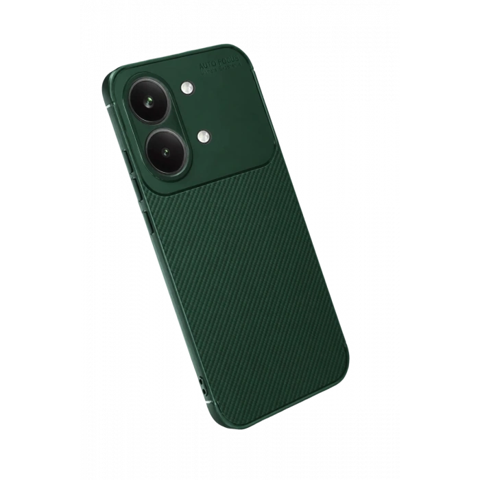 Xiaomi Poco X8 Pro Max Auto Focus Karbon Kapak - Koyu Yeşil
