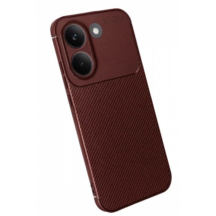 Xiaomi Poco X8 Pro Uyumlu Auto Focus Karbon Kapak - Bordo