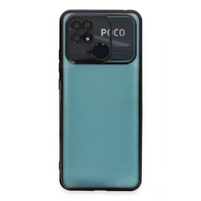 Xiaomi Redmi 10C Uyumlu Kılıf Lensli Silikon - Siyah