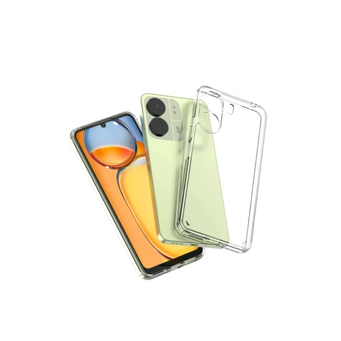 Xiaomi Redmi 13C Uyumlu Kılıf Lüx Şeffaf Silikon