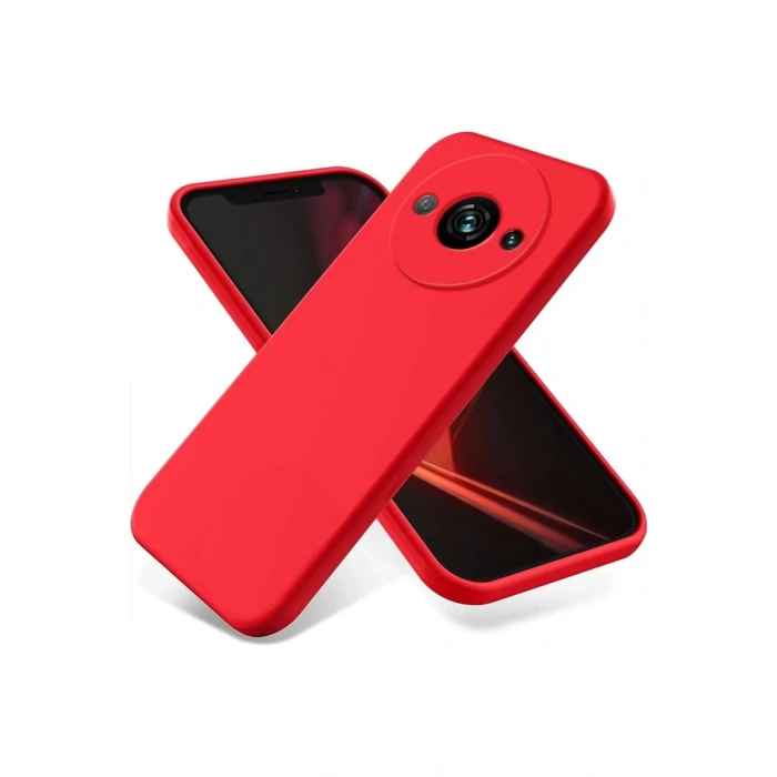 Xiaomi Redmi A3 4G Uyumlu Kılıf First Silikon - Kırmızı