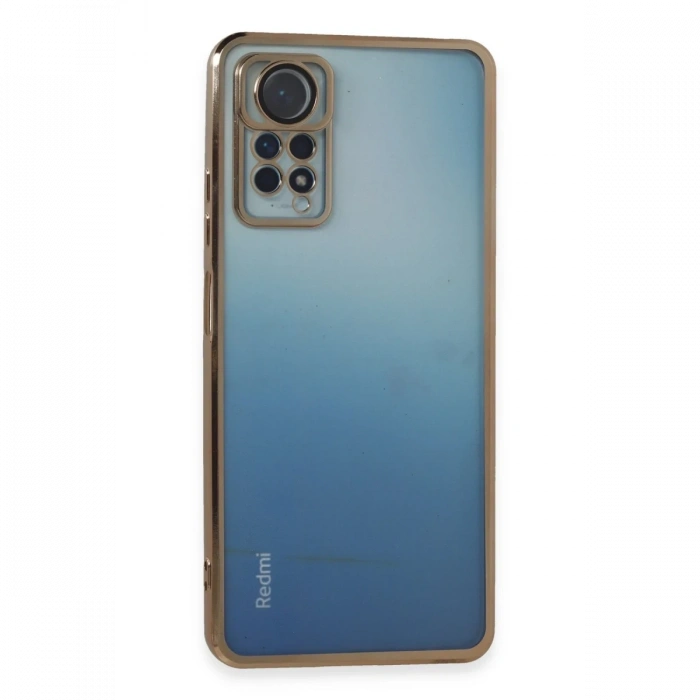 Xiaomi Redmi Note 11 Pro Kılıf Lensli Silikon - Gold