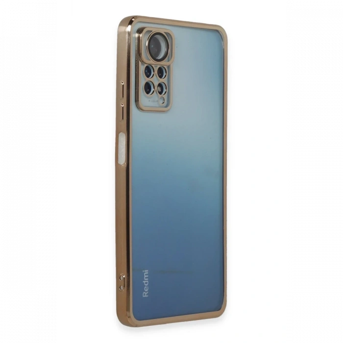 Xiaomi Redmi Note 11 Pro Kılıf Lensli Silikon - Gold