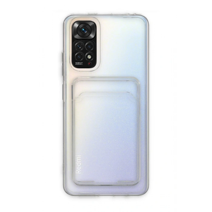 Xiaomi Redmi Note 11 Uyumlu Kılıf Kart Şeffaf Silikon - Şeffaf