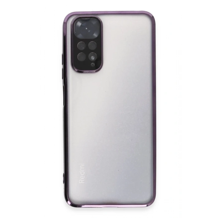 Xiaomi Redmi Note 11 Uyumlu Kılıf Lensli Silikon - Mor