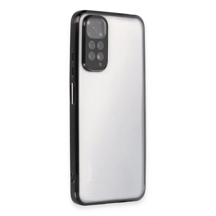 Xiaomi Redmi Note 11 Uyumlu Kılıf Lensli Silikon - Siyah