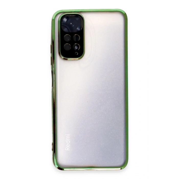 Xiaomi Redmi Note 11 Uyumlu Kılıf Lensli Silikon - Yeşil