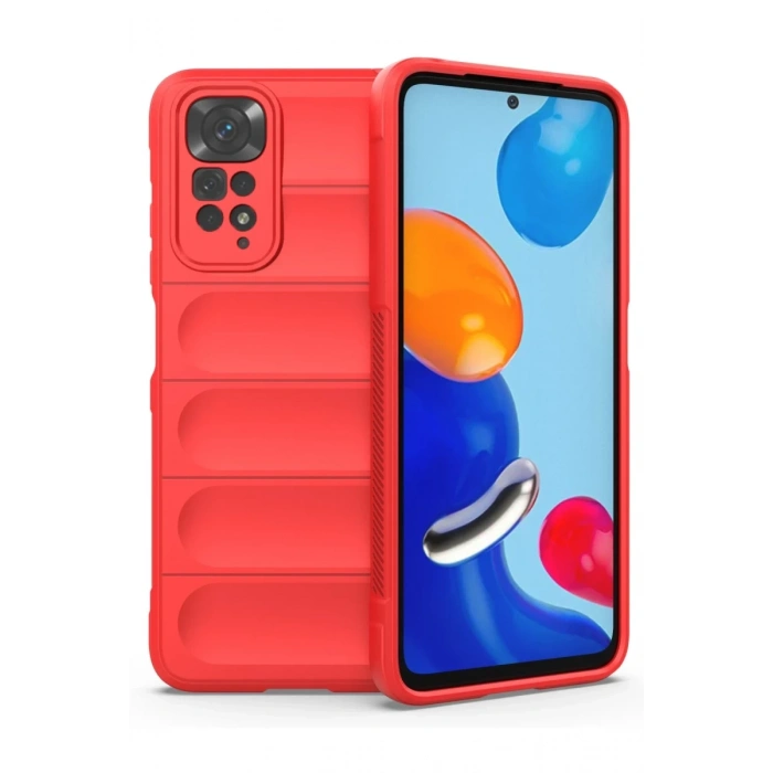 Xiaomi Redmi Note 11 Uyumlu Kılıf Optimum Silikon - Kırmızı