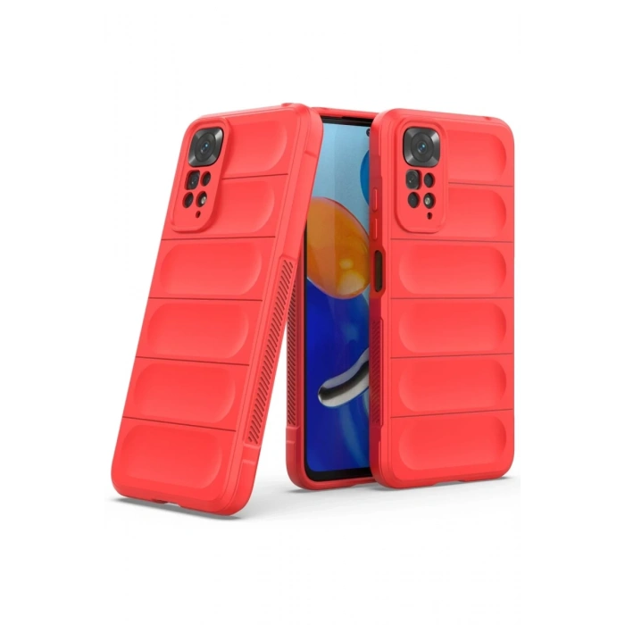 Xiaomi Redmi Note 11 Uyumlu Kılıf Optimum Silikon - Kırmızı