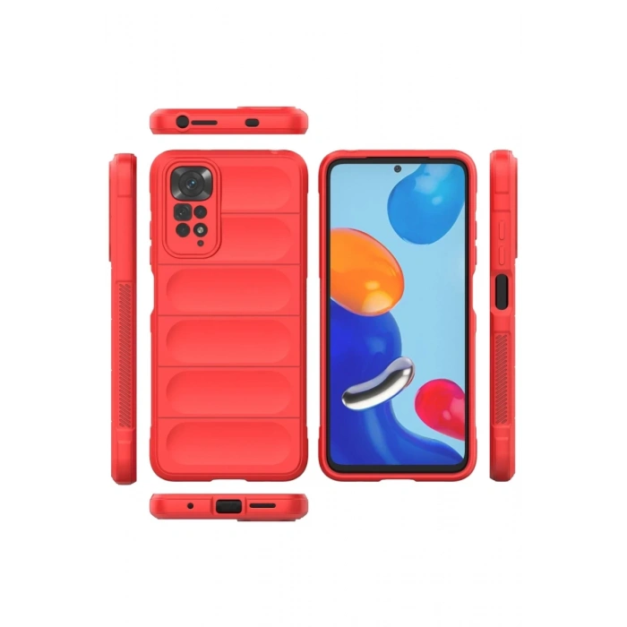 Xiaomi Redmi Note 11 Uyumlu Kılıf Optimum Silikon - Kırmızı