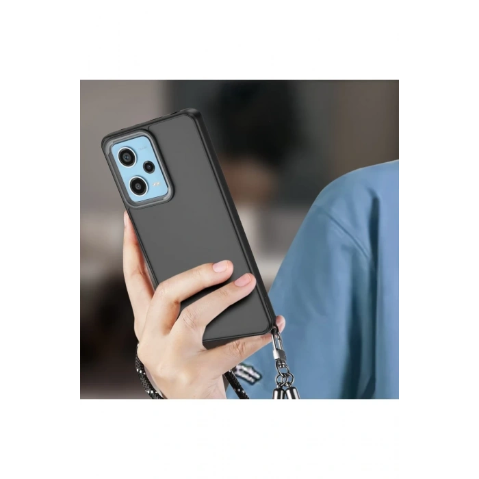 Xiaomi Redmi Note 12 4G Uyumlu Kılıf Elegant Kapak - Siyah