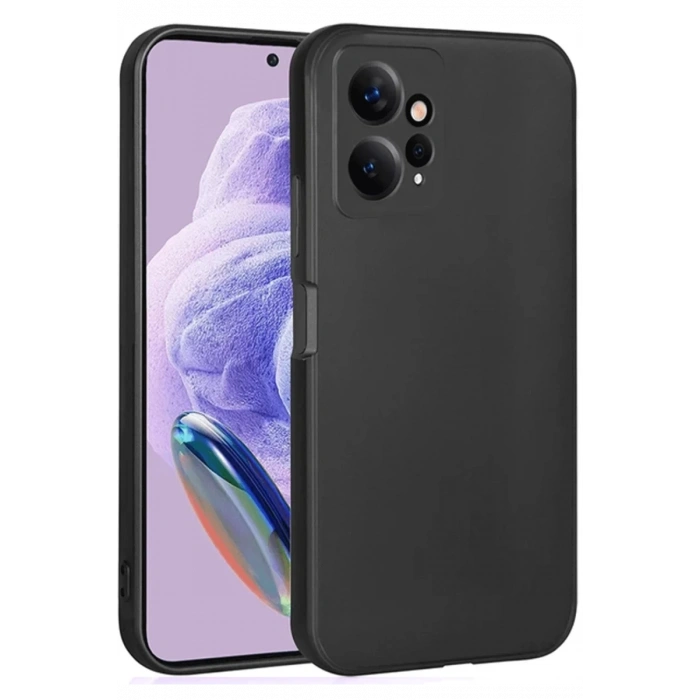 Xiaomi Redmi Note 12 4G Uyumlu Kılıf First Silikon - Siyah