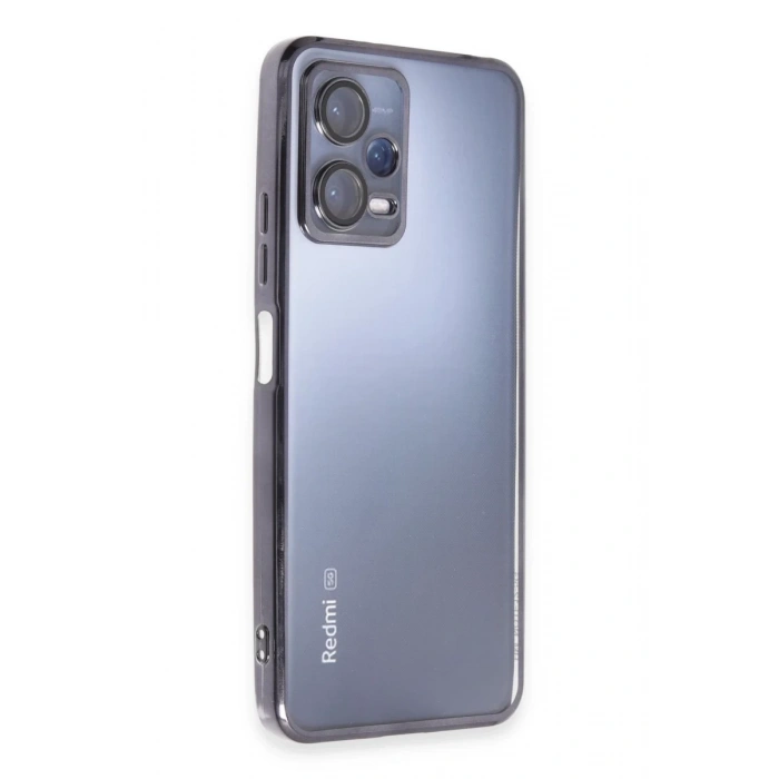 Xiaomi Redmi Note 12 5G Uyumlu Kılıf Lensli Silikon - Siyah