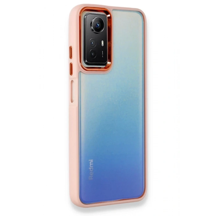 Xiaomi Redmi Note 12S Uyumlu Kılıf Dora Kapak - Pudra