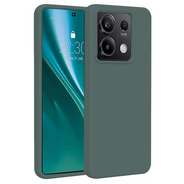 Xiaomi Redmi Note 13 4G Kılıf First Silikon - Koyu Yeşil