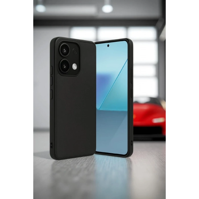 Xiaomi Redmi Note 13 4G Uyumlu Kılıf Aras Deri Kapak - Siyah