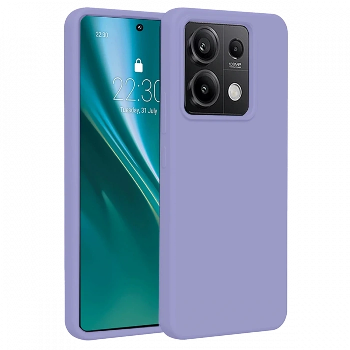 Xiaomi Redmi Note 13 4G Uyumlu Kılıf First Silikon - Lila