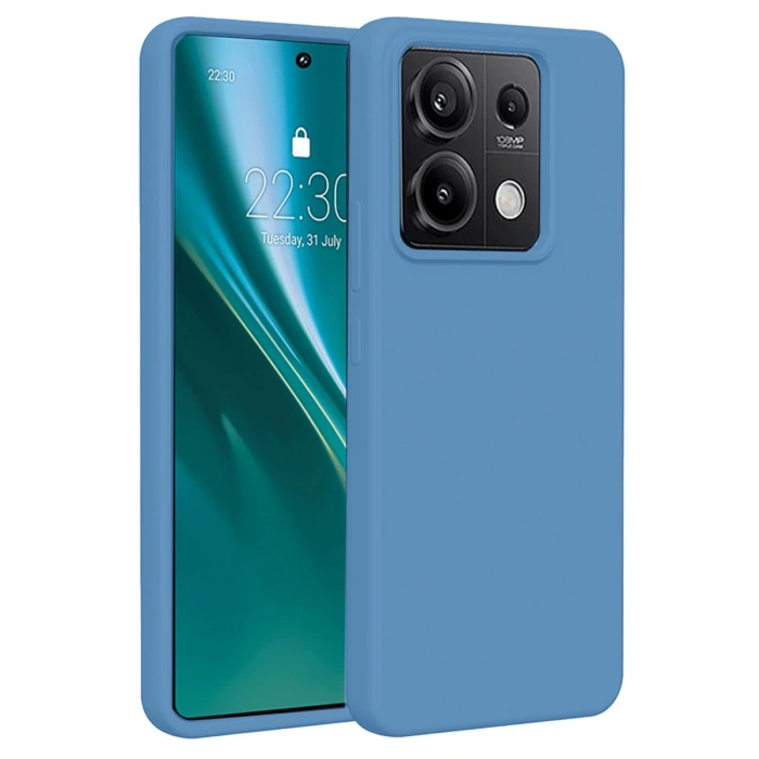 Xiaomi Redmi Note 13 4G Uyumlu Kılıf First Silikon - Mavi