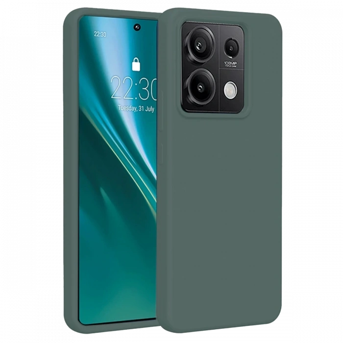 Xiaomi Redmi Note 13 Pro 4G Kılıf First Silikon - Koyu Yeşil