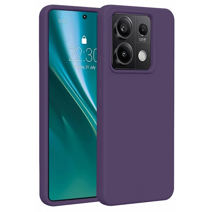 Xiaomi Redmi Note 13 Pro 4G Kılıf First Silikon - Mor
