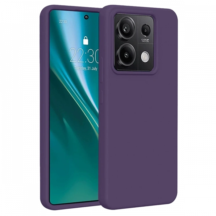 Xiaomi Redmi Note 13 Pro 4G Kılıf First Silikon - Mor
