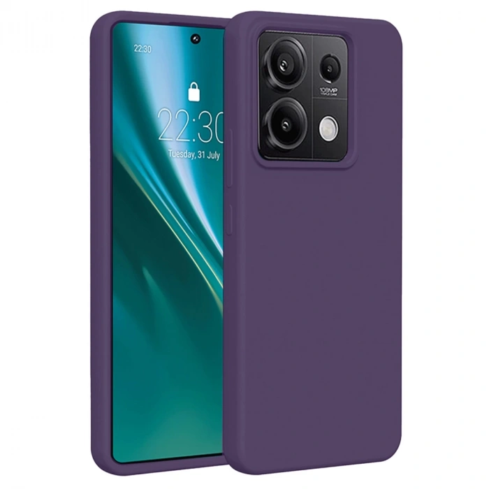 Xiaomi Redmi Note 13 Pro 4G Kılıf First Silikon - Mor